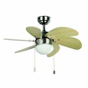 Stropní ventilátor se světlem Faro PALAO 33183 javor/nikl